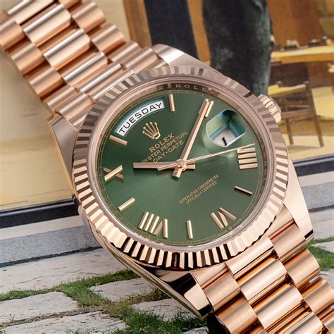 olive green rolex|rolex day date 40 228235.